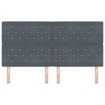 vidaXL Tête de Lit LED Argyle Gris foncé 90 cm Velours