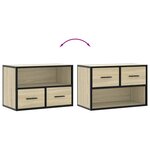 vidaXL Meuble TV chêne sonoma 60x31x39 5 cm bois d'ingénierie et métal