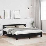 vidaXL Cadre de lit Chêne noir 180 x 200 cm Bois d'ingénierie