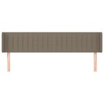 vidaXL Tête de lit avec oreilles Taupe 183x16x78/88 cm Tissu