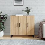 vidaXL Buffet chêne sonoma 90x34x80 cm bois d'ingénierie