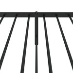 vidaXL Cadre de lit métal avec tête de lit noir 75x190 cm