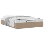 vidaXL Cadre de lit ottoman sans matelas cappuccino 140x190 cm