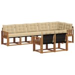 vidaXL Ensemble de canapés d'extérieur 8 pc Naturel et Beige