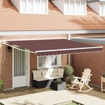 vidaXL Auvent rétractable automatique marron 400x300 cm
