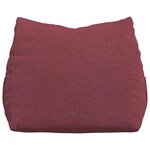 vidaXL Coussin de Dos Bordeaux 60 x 20 x 50 cm tissu