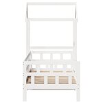 vidaXL Lit de jour avec toit sans matelas blanc 80x200 cm bois massif