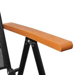 vidaXL Ensemble à manger de jardin 7 Pièces noir aluminium
