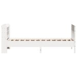 vidaXL Cadre de lit sans matelas blanc 75x190 cm bois de pin massif