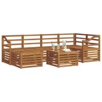 vidaXL Ensemble de canapé d'angle 7 Pièces Naturel Bois d'Acacia Massif