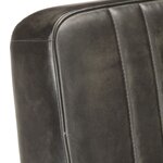 vidaXL Fauteuil cantilever Gris Cuir véritable