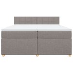 vidaXL Sommier à lattes de lit avec matelas Taupe 200x200 cm Tissu