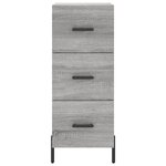 vidaXL Buffet haut Sonoma gris 34 5x34x180 cm Bois d'ingénierie