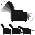 vidaXL Fauteuil inclinable électrique noir similicuir