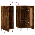 vidaXL Buffet Chêne fumé 34 5x34x90 cm Bois d'ingénierie