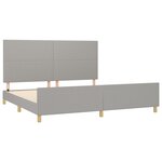 vidaXL Cadre de lit sans matelas gris clair 200x200 cm tissu