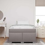 vidaXL Cadre de lit Taupe 120 x 190 cm tissu