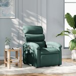 vidaXL Fauteuil inclinable Vert foncé Tissu
