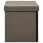 Banc banquette de rangement pliable marron 76 x 38 x 38 cm fau x lin 02_0010734