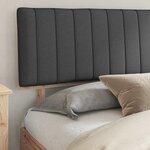 vidaXL Cadre de lit avec tête de lit rembourrée Gris foncé