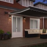 vidaXL Auvent avec Blanc 4 × 3 m Métal