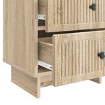 vidaXL Cabinet de chevet avec tiroir Chêne Sonoma 43 x 34 5 x 47 5 cm