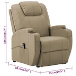 vidaXL Fauteuil Cappuccino Similicuir