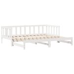 vidaXL Lit de jour avec gigogne et tiroirs sans matelas blanc 90x190cm