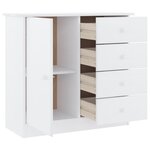 vidaXL Buffet ALTA blanc 77x35x73 cm bois massif de pin