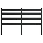 vidaXL Tête de lit Noir 126x4x100 cm Bois massif de pin