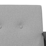 vidaXL fauteuil Gris nuage 59 x 75 x 78 cm tissu