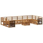 vidaXL Ensemble de canapés d'extérieur 8 Pièces Naturel
