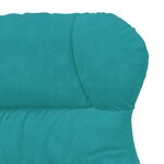 vidaXL Fauteuil relaxant en velours turquoise