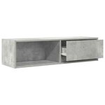 vidaXL Meuble TV gris béton 100x31x25 5 cm bois d'ingénierie