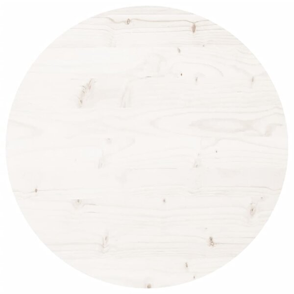 vidaXL Dessus de table rond blanc Ø50x3 cm bois de pin massif
