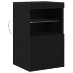 Buffet vidaXL avec éclairage LED Chêne noir 41x37x67 cm
