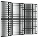 vidaXL Cloison de séparation pliable 6 panneaux 240x170 cm Noir