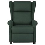 vidaXL Fauteuil de massage Vert foncé Tissu