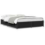 vidaXL Cadre de lit sans matelas noir 120x200 cm