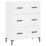 vidaXL Buffet haut Blanc 69 5x34x180 cm Bois d'ingénierie