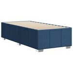 vidaXL Cadre de lit sans matelas bleu 90x190 cm tissu