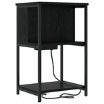 vidaXL Cabinet de chevet Chêne noir 38 x 31 x 61 cm Bois d'ingénierie