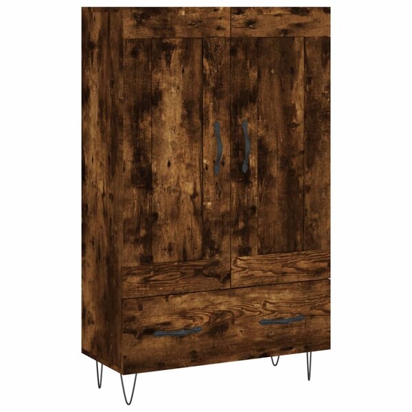 vidaXL Buffet haut chêne fumé 69 5x31x115 cm bois d'ingénierie