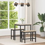 vidaXL Table de salle à manger / Table de repas MÉTAL