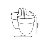 ELHO - Pot de fleurs -  Vibia Campana Flower Twin 21 - Bleu Vintage