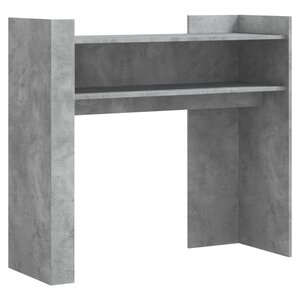 vidaXL Table console gris béton 100x35x90 cm bois d'ingénierie