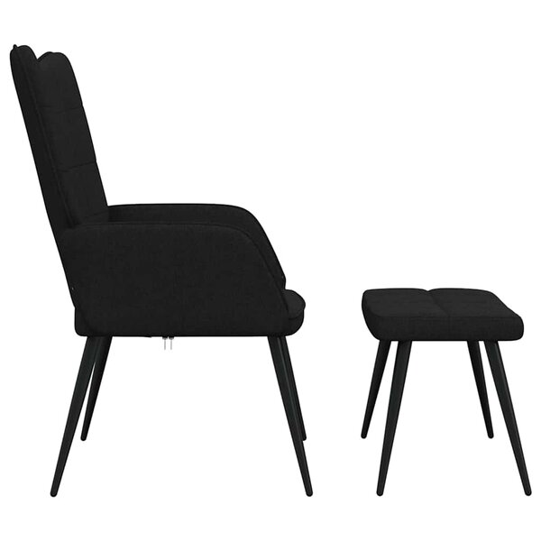 Chaise De Relaxation Avec Tabouret Noir Velours - Fauteuil De Relaxation Avec Tabouret Fauteuils De Relaxation Avec Tabourets Chaise Chaise Longue 86642562