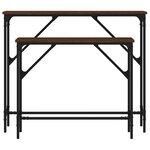 vidaXL Tables console 2 Pièces chêne marron bois d'ingénierie