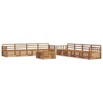 vidaXL Ensemble de canapés d'extérieur 9 Pièces Naturel