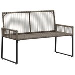 vidaXL Banc extérieur 2 -Seater 4 pc 110 x 59 x 82 cm polyrotin